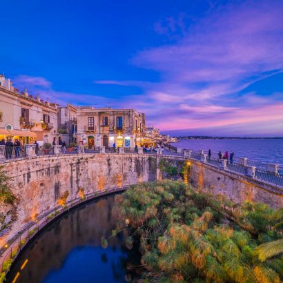 La fonte Aretusa, antica sorgente di Siracusa